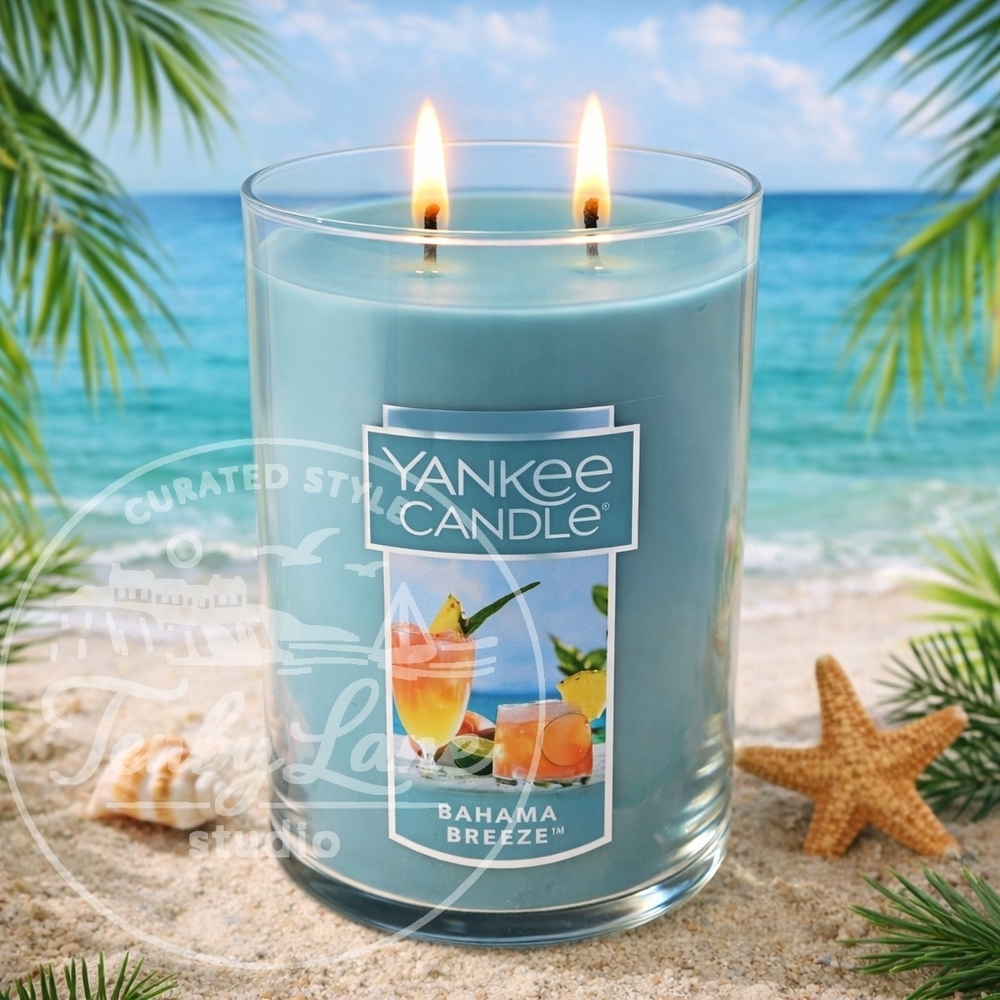 Yankee Candle Bahama Breeze Tropical Citrus Pineapple Coconut 22oz 2-Wick Tumblr
